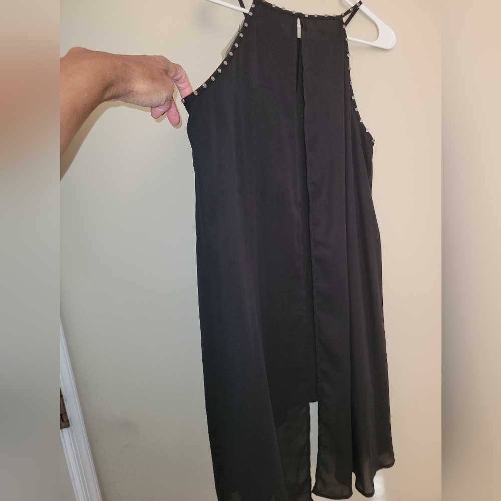 NWT Ashley Stewart Black Studded Top - Picture 3 of 5